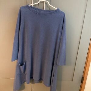 Self designed light weight tunic in grey blue color..size large